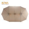 Hình dáng tán đôi 2 tầng thoát gió của ô dù chữ nhật 4m7 ROMA