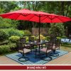 Ô dù chính tâm chữ nhật 4m7 ROMA R07 màu đỏ