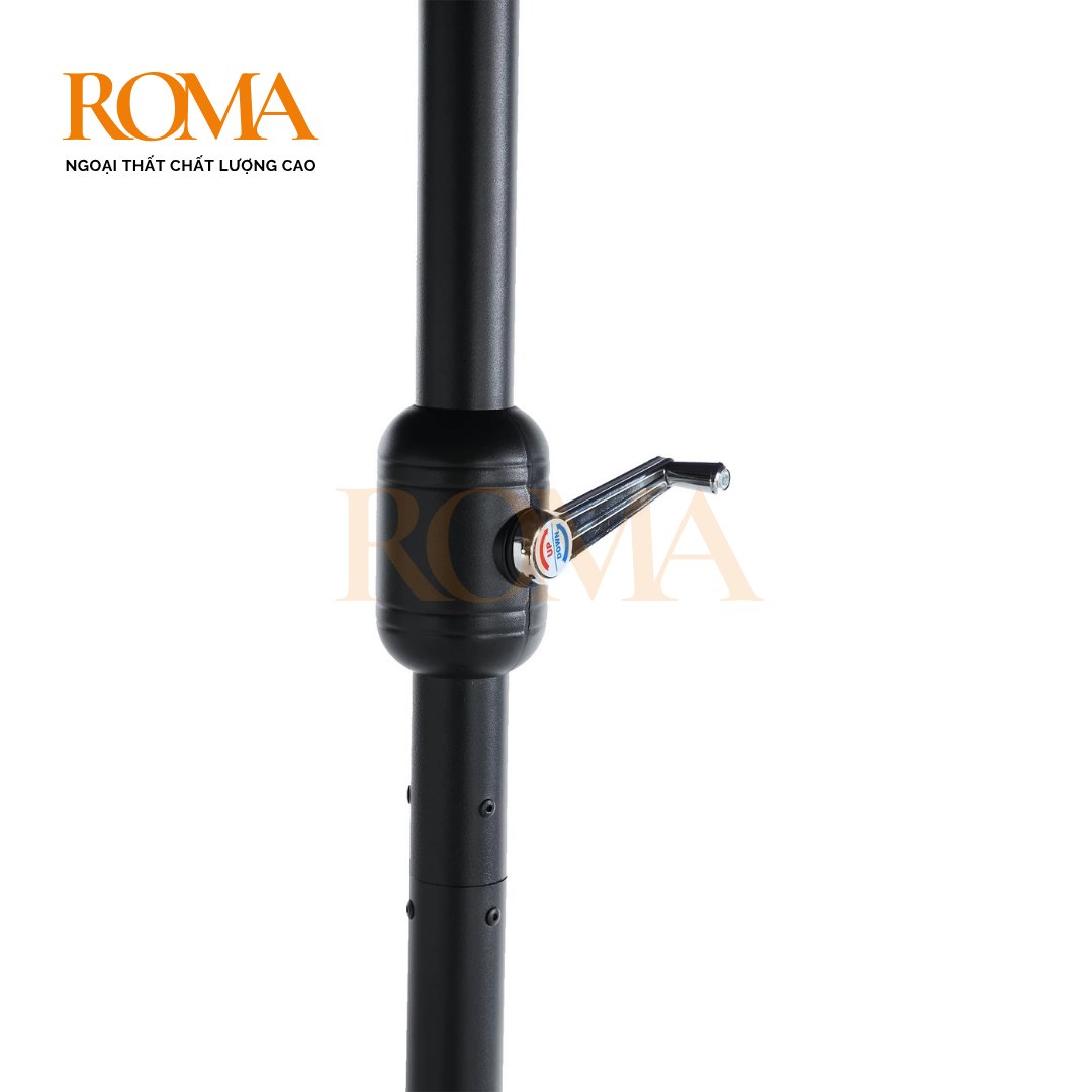 Tay quay mở tán ô dù chính tâm chữ nhật 4m7 ROMA R07