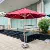 Ô dù chính tâm tròn 3m màu đỏ mận lắp đặt thực tế Ô dù chính tâm tròn 3m màu đỏ mận lắp đặt thực tế