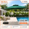 Kích thước tán ô dù lệch tâm vuông 2m5 x 2m5 ROMA R12